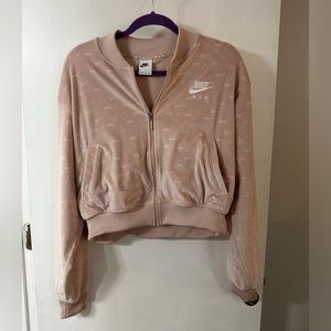 Nike Air Velour Zip Up Jacket, Light Pink
